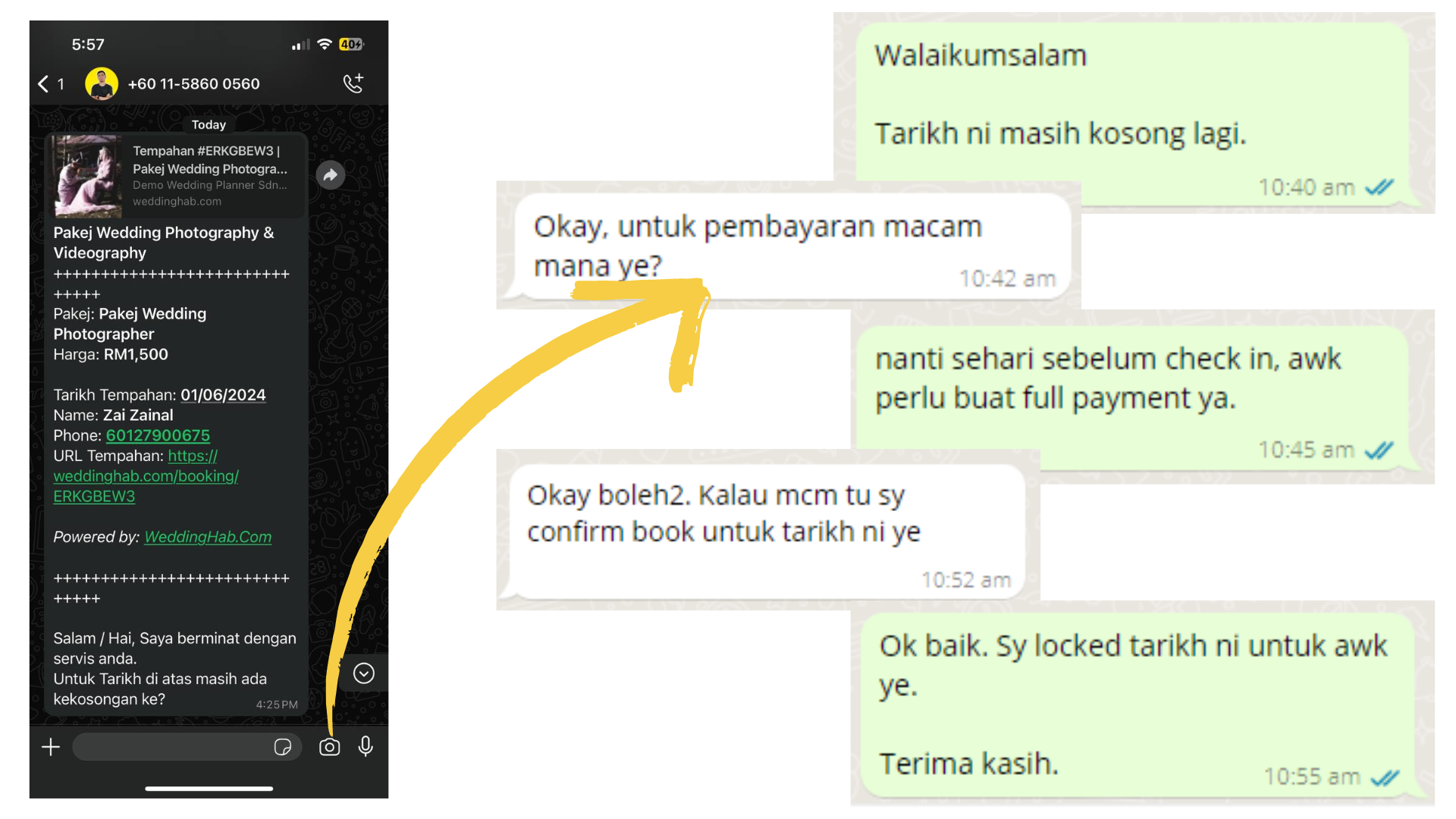 Tarikh masih kosong dan tiada deposit